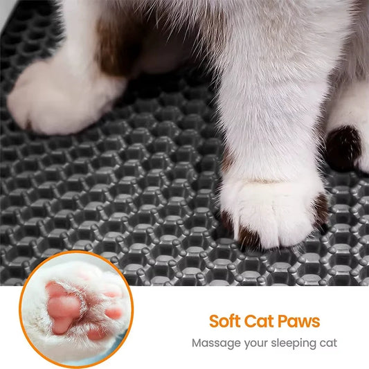 Double-Layer Cat Litter Mat | Waterproof, Non-Slip & Washable