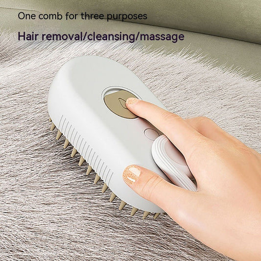 3-in-1 Electric Steam Cat Brush | Groom, Massage & Remove Hair Easily