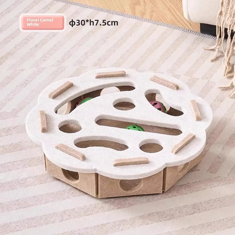 Interactive Felt Cat Puzzle Toy
