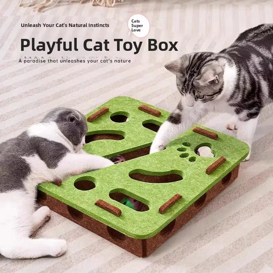 Interactive Felt Cat Puzzle Toy